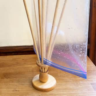 Wooden plastic bag discount dryer